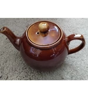 Arthur Wood Brown Glazed Teapot with Lid Made in England